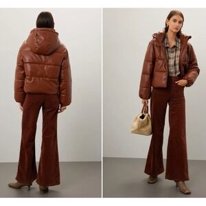 OOF Wear Faux Leather Puffer‎ Jacket